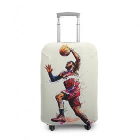 Чехол для чемодана 3D с принтом John Wall в Тюмени, 86% полиэфир, 14% спандекс | двустороннее нанесение принта, прорези для ручек и колес | john wall | nba | sport | washington | wizards | арт | баскетбол | баскетболист | джон уолл | игрок | картинка | краски | прикольные | рисунок | спорт | цветные | яркие