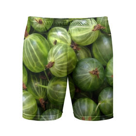 Мужские шорты 3D спортивные с принтом Крыжовник в Тюмени,  |  | еда | зеленый | крыжовник | растения | текстура | фрукты | ягоды