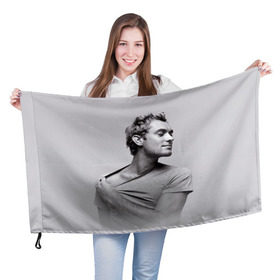 Флаг 3D с принтом Джуд Лоу в Тюмени, 100% полиэстер | плотность ткани — 95 г/м2, размер — 67 х 109 см. Принт наносится с одной стороны | актер | ватсон | джуд | джуд лоу | лоу | холмс | шерлок