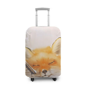 Чехол для чемодана 3D с принтом Сон в Тюмени, 86% полиэфир, 14% спандекс | двустороннее нанесение принта, прорези для ручек и колес | fox | red | лиса | лисенок | рыжая