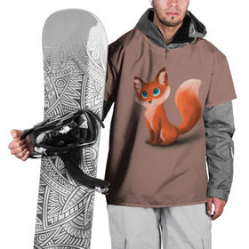 Накидка на куртку 3D с принтом Paint в Тюмени, 100% полиэстер |  | Тематика изображения на принте: fox | red | лиса | лисенок | рыжая