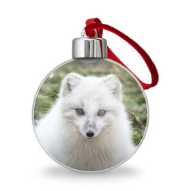 Ёлочный шар с принтом White Fox в Тюмени, Пластик | Диаметр: 77 мм | fox | red | лиса | лисенок | рыжая