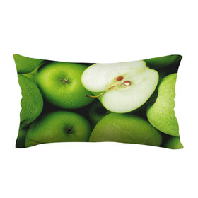 Подушка 3D антистресс с принтом Зеленые яблоки в Тюмени, наволочка — 100% полиэстер, наполнитель — вспененный полистирол | состоит из подушки и наволочки на молнии | еда | зеленый | фрукты | яблоко