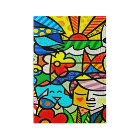 Обложка для паспорта матовая кожа с принтом Картинка-мозаика в Тюмени, натуральная матовая кожа | размер 19,3 х 13,7 см; прозрачные пластиковые крепления | 3d | другие | животные | кот | мозаика | насекомые | прикольные | птицы | собака | солнце | текстуры | узор | цветные | цветы | яркие