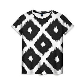 Женская футболка 3D с принтом Mesh в Тюмени, 100% полиэфир ( синтетическое хлопкоподобное полотно) | прямой крой, круглый вырез горловины, длина до линии бедер | 3d | геометрия | другие | картинка | квадрат | краски | круг | линии | полосы | прикольные | рисунок | сетка | текстуры | узор | фигуры | черно белый