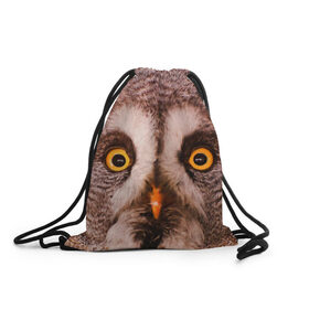 Рюкзак-мешок 3D с принтом Кофе в Тюмени, 100% полиэстер | плотность ткани — 200 г/м2, размер — 35 х 45 см; лямки — толстые шнурки, застежка на шнуровке, без карманов и подкладки | Тематика изображения на принте: owl | мудрость | птица | сова | филин