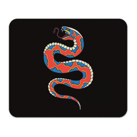 Коврик прямоугольный с принтом Змея в Тюмени, натуральный каучук | размер 230 х 185 мм; запечатка лицевой стороны | змея | кобра | самурай | тату | япония