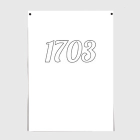 Постер с принтом 1703 в Тюмени, 100% бумага
 | бумага, плотность 150 мг. Матовая, но за счет высокого коэффициента гладкости имеет небольшой блеск и дает на свету блики, но в отличии от глянцевой бумаги не покрыта лаком | 1703 | бар 1703 | версус | питер | санкт петербург