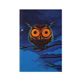 Обложка для паспорта матовая кожа с принтом Глаза в Тюмени, натуральная матовая кожа | размер 19,3 х 13,7 см; прозрачные пластиковые крепления | owl | мудрость | птица | сова | филин