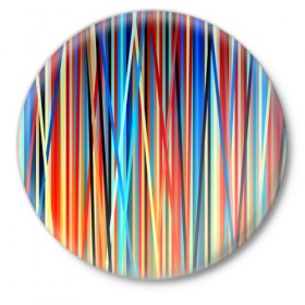 Значок с принтом Colored stripes в Тюмени,  металл | круглая форма, металлическая застежка в виде булавки | 3d | colored stripes | абстракция | другие | картинка | краски | линии | отблеск | полосы | прикольные | радуга | свет | цветные | яркие