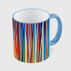 Кружка 3D с принтом Colored stripes в Тюмени, керамика | ёмкость 330 мл | Тематика изображения на принте: 3d | colored stripes | абстракция | другие | картинка | краски | линии | отблеск | полосы | прикольные | радуга | свет | цветные | яркие