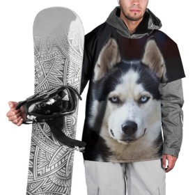 Накидка на куртку 3D с принтом Хаски в Тюмени, 100% полиэстер |  | Тематика изображения на принте: dog | лабрадор | мопс | пес | собака | такса | хаски | щеночек