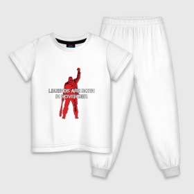 Детская пижама хлопок с принтом Легенды рождаются в ноябре в Тюмени, 100% хлопок |  брюки и футболка прямого кроя, без карманов, на брюках мягкая резинка на поясе и по низу штанин
 | легенда ноябрь