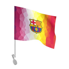 Флаг для автомобиля с принтом FCB в Тюмени, 100% полиэстер | Размер: 30*21 см | fc barcelona | fcb | барса | барселона | болельщики | фанаты | футбол | футбольный клуб
