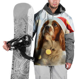 Накидка на куртку 3D с принтом Рождество в Тюмени, 100% полиэстер |  | Тематика изображения на принте: dog | кавалер кинг чарльз спаниель | новый год | пес | рождество | собака