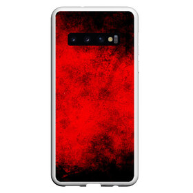 Чехол для Samsung Galaxy S10 с принтом Grunge red в Тюмени, Силикон | Область печати: задняя сторона чехла, без боковых панелей | watercolor | абстракция красок | акварель | брызги красок | живопись | краска | потертость красок