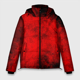 Мужская зимняя куртка 3D с принтом Grunge red в Тюмени, верх — 100% полиэстер; подкладка — 100% полиэстер; утеплитель — 100% полиэстер | длина ниже бедра, свободный силуэт Оверсайз. Есть воротник-стойка, отстегивающийся капюшон и ветрозащитная планка. 

Боковые карманы с листочкой на кнопках и внутренний карман на молнии. | watercolor | абстракция красок | акварель | брызги красок | живопись | краска | потертость красок