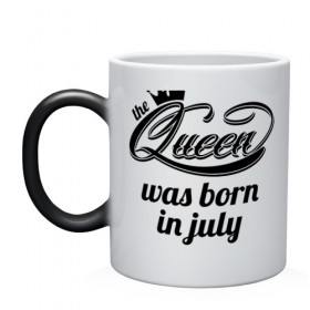 Кружка хамелеон с принтом Королева рождена в июле в Тюмени, керамика | меняет цвет при нагревании, емкость 330 мл | девушке | день рождения | дочери | дочке | жене | королева | любимой | подарок | подруге | праздник | рождение | себе | сестре