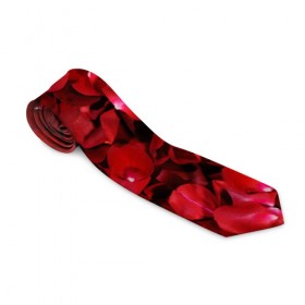 Галстук 3D с принтом Лепестки красных роз в Тюмени, 100% полиэстер | Длина 148 см; Плотность 150-180 г/м2 | Тематика изображения на принте: красный | лепестки | природа | растения | розы | текстура | цветы