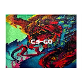 Обложка для студенческого билета с принтом CS GO-Hyper beast в Тюмени, натуральная кожа | Размер: 11*8 см; Печать на всей внешней стороне | hyper beast | кс го | скоростной зверь