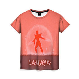 Женская футболка 3D с принтом LANAYA в Тюмени, 100% полиэфир ( синтетическое хлопкоподобное полотно) | прямой крой, круглый вырез горловины, длина до линии бедер | dota | dota 2 | lanaya | sheron1030 | дота | дота2 | дотка | ланая | темпларка
