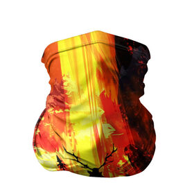 Бандана-труба 3D с принтом Колдун в Тюмени, 100% полиэстер, ткань с особыми свойствами — Activecool | плотность 150‒180 г/м2; хорошо тянется, но сохраняет форму | волшебник | вулкан | горы | камни | копьё | лава | огонь | пламя | рога | фантастика | шаман