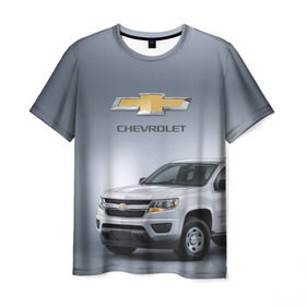 Мужская футболка 3D с принтом Chevrolet пикап в Тюмени, 100% полиэфир | прямой крой, круглый вырез горловины, длина до линии бедер | chevrolet |  логотип | авто | автомобиль | иномарка | красивая | крутая | марка | марка красивая | машина | прикольная | сша | тачила | тачка | шевроле | эмблема