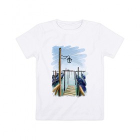 Детская футболка хлопок с принтом Путешествие в Тюмени, 100% хлопок | круглый вырез горловины, полуприлегающий силуэт, длина до линии бедер | венеция | италия | картина | лето | отдых | питер | путешествие | россия | санкт петербург