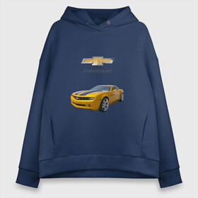Женское худи Oversize хлопок с принтом Chevrolet Camaro в Тюмени, френч-терри — 70% хлопок, 30% полиэстер. Мягкий теплый начес внутри —100% хлопок | боковые карманы, эластичные манжеты и нижняя кромка, капюшон на магнитной кнопке | chevrolet | авто | автомобиль | блатная | иномарка | красивая | крутая | логотип | марка | марка красивая | машина | пацанский таз | прикольная | седан | сша | тачила | тачка | шевроле | эмблема