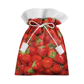 Подарочный 3D мешок с принтом Клубничка в Тюмени, 100% полиэстер | Размер: 29*39 см | Тематика изображения на принте: еда | клубника | красный | сладкое | текстура | фрукты | ягоды