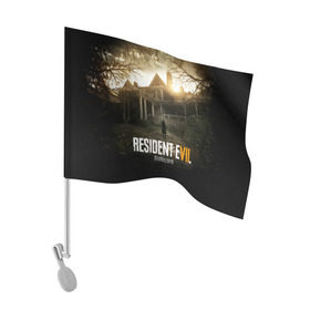 Флаг для автомобиля с принтом Resident Evil в Тюмени, 100% полиэстер | Размер: 30*21 см | horror | jovovich | milla | zombie | вирус | зло | зомби | йовович | милла | обитель | ужас