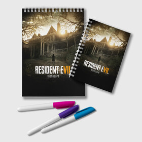 Блокнот с принтом Resident Evil в Тюмени, 100% бумага | 48 листов, плотность листов — 60 г/м2, плотность картонной обложки — 250 г/м2. Листы скреплены удобной пружинной спиралью. Цвет линий — светло-серый
 | horror | jovovich | milla | zombie | вирус | зло | зомби | йовович | милла | обитель | ужас