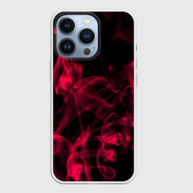 Чехол для iPhone 13 Pro с принтом Smoke color в Тюмени,  |  | Тематика изображения на принте: 3d | битва огней | другие | жар | камин | красный | огонь | печь | пламя | пожар | прикольные | пыл | синий | стихия | столкновение огней | топка | тренд | узор | цветные | череп | яркие