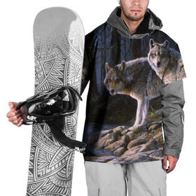 Накидка на куртку 3D с принтом Волки, картина маслом в Тюмени, 100% полиэстер |  | Тематика изображения на принте: аука | бирюк | волк | волчара | волчица | волчок | глаза | животное | животные | зверь | зеленые | койот | лес | млекопитающее | природа | санитар леса | серый | уши | фауна | хищник | черный | шакал