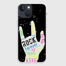Чехол для iPhone 13 mini с принтом Рок форева в Тюмени,  |  | rock | навсегда | светящиеся | флуоресцентный | флюр | флюровый