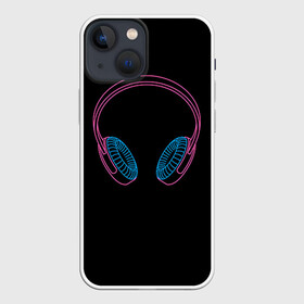 Чехол для iPhone 13 mini с принтом Наушники в Тюмени,  |  | светящиеся | флуоресцентный | флюр | флюровый