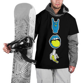 Накидка на куртку 3D с принтом S/D/RnR в Тюмени, 100% полиэстер |  | Тематика изображения на принте: светящиеся | флуоресцентный | флюр | флюровый