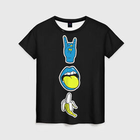 Женская футболка 3D с принтом S/D/RnR в Тюмени, 100% полиэфир ( синтетическое хлопкоподобное полотно) | прямой крой, круглый вырез горловины, длина до линии бедер | светящиеся | флуоресцентный | флюр | флюровый