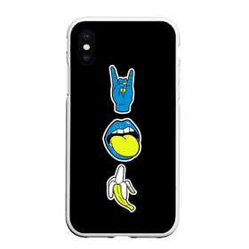 Чехол для iPhone XS Max матовый с принтом S D RnR в Тюмени, Силикон | Область печати: задняя сторона чехла, без боковых панелей | Тематика изображения на принте: светящиеся | флуоресцентный | флюр | флюровый