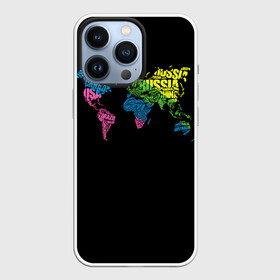 Чехол для iPhone 13 Pro с принтом Весь мир   Россия в Тюмени,  |  | карта мира | светящиеся | флуоресцентный | флюр | флюровый