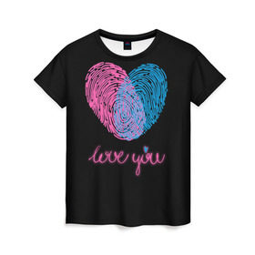 Женская футболка 3D с принтом Люблю тебя в Тюмени, 100% полиэфир ( синтетическое хлопкоподобное полотно) | прямой крой, круглый вырез горловины, длина до линии бедер | 