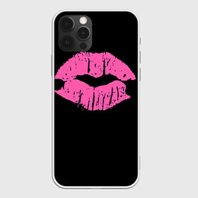Чехол для iPhone 12 Pro с принтом Чмок в Тюмени, силикон | область печати: задняя сторона чехла, без боковых панелей | губы | светящиеся | флуоресцентный | флюр | флюровый
