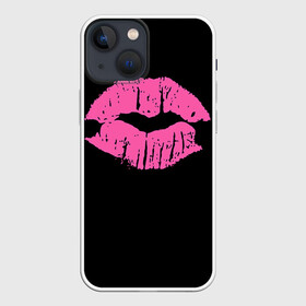 Чехол для iPhone 13 mini с принтом Чмок в Тюмени,  |  | губы | светящиеся | флуоресцентный | флюр | флюровый