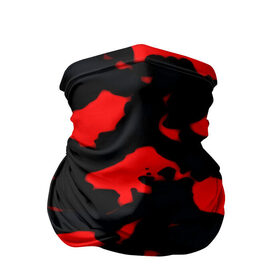 Бандана-труба 3D с принтом Маскирующая окраска в Тюмени, 100% полиэстер, ткань с особыми свойствами — Activecool | плотность 150‒180 г/м2; хорошо тянется, но сохраняет форму | красный | черный
