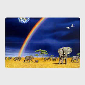 Магнитный плакат 3Х2 с принтом Мир в Тюмени, Полимерный материал с магнитным слоем | 6 деталей размером 9*9 см | elephant | hipster | индия | йога | слон | хипстер