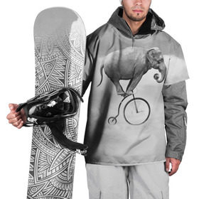 Накидка на куртку 3D с принтом Hipster Bike в Тюмени, 100% полиэстер |  | elephant | hipster | индия | йога | слон | хипстер