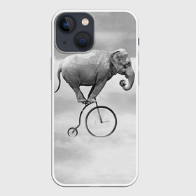 Чехол для iPhone 13 mini с принтом Hipster Bike в Тюмени,  |  | Тематика изображения на принте: elephant | hipster | индия | йога | слон | хипстер