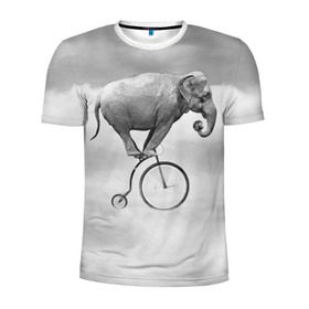 Мужская футболка 3D спортивная с принтом Hipster Bike в Тюмени, 100% полиэстер с улучшенными характеристиками | приталенный силуэт, круглая горловина, широкие плечи, сужается к линии бедра | elephant | hipster | индия | йога | слон | хипстер