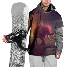 Накидка на куртку 3D с принтом Индия в Тюмени, 100% полиэстер |  | elephant | hipster | индия | йога | слон | хипстер