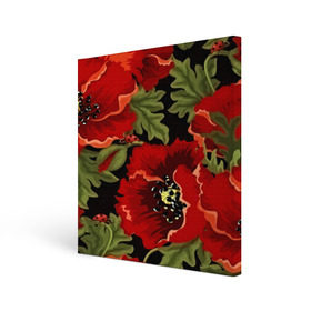 Холст квадратный с принтом Цветение мака в Тюмени, 100% ПВХ |  | Тематика изображения на принте: flower | красные | полевой цветок | природа | розы | текстуры | цветочки | цветы
